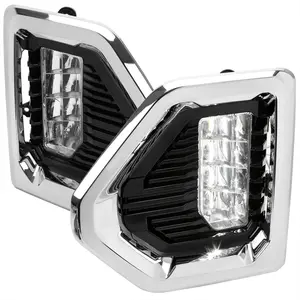 2019-2021 GMC Sierra 1500 Denali/SLT/AT4 Switchback LED Fog Lights Kit (Chrome Housing/Clear Lens)