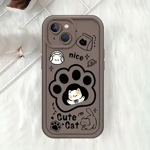 Surface Dog Paw Print Pattern Full Body Shockproof Phone Case, TPU Material, Anti-Slip Anti-Drop, Compatible with iPhone 17PROMAX 17AIR 17/16/15/14/13/12/11 PROMAX X XS E PLUS, T105