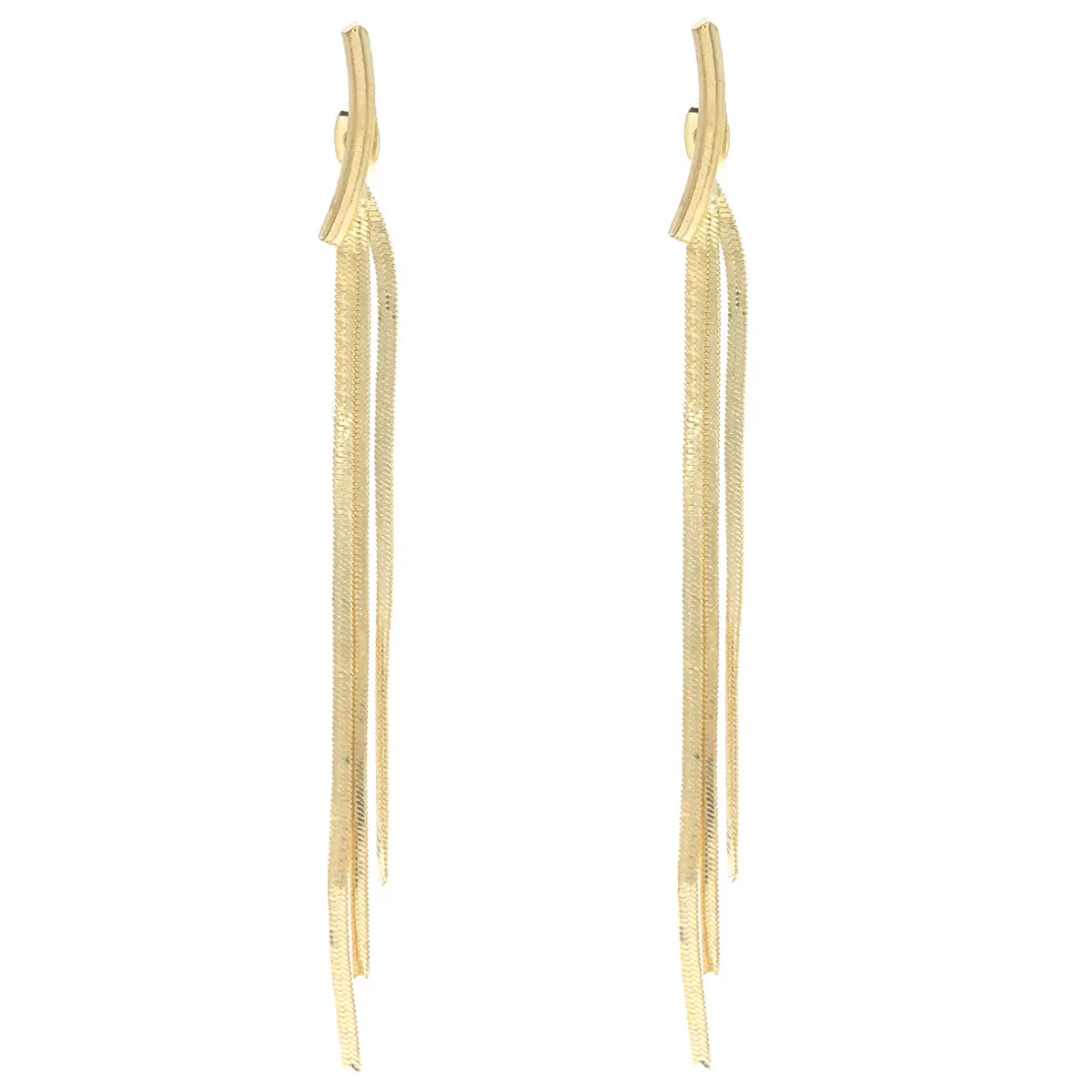 Amy & Annette 14K Gold Drop and Dangle Earrings with Elegant Design and Simple Chain