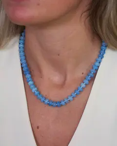 Skylar Gemstone Necklace – Blue Natural Stone Beaded Necklace