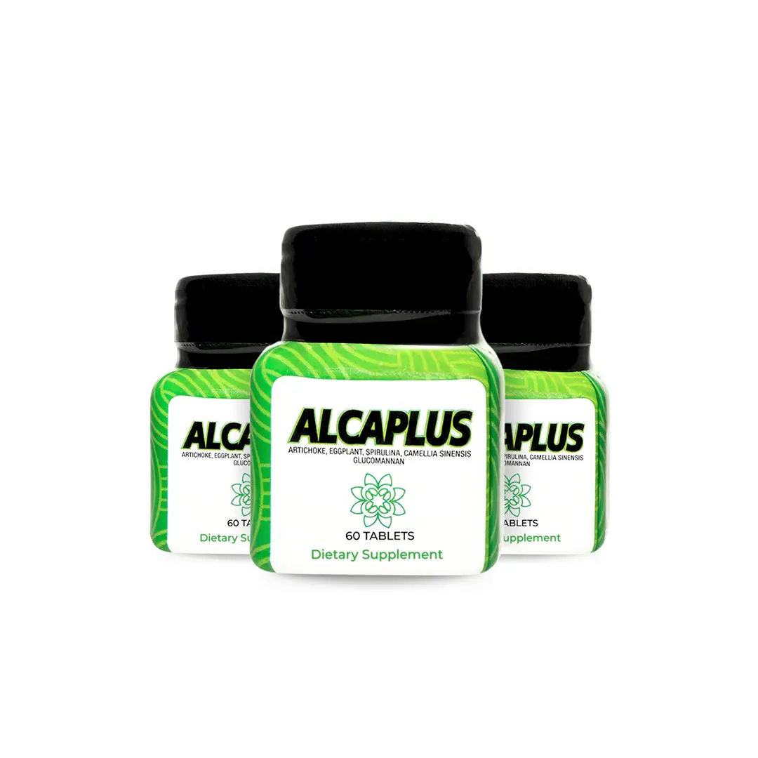 ALCAPLUS 3 Pack Natural Digestive Solutions Artichoke Glucomannan Camellia Sinensis Eggplant Spirulina for Daily Health Support Healthcare Dietary