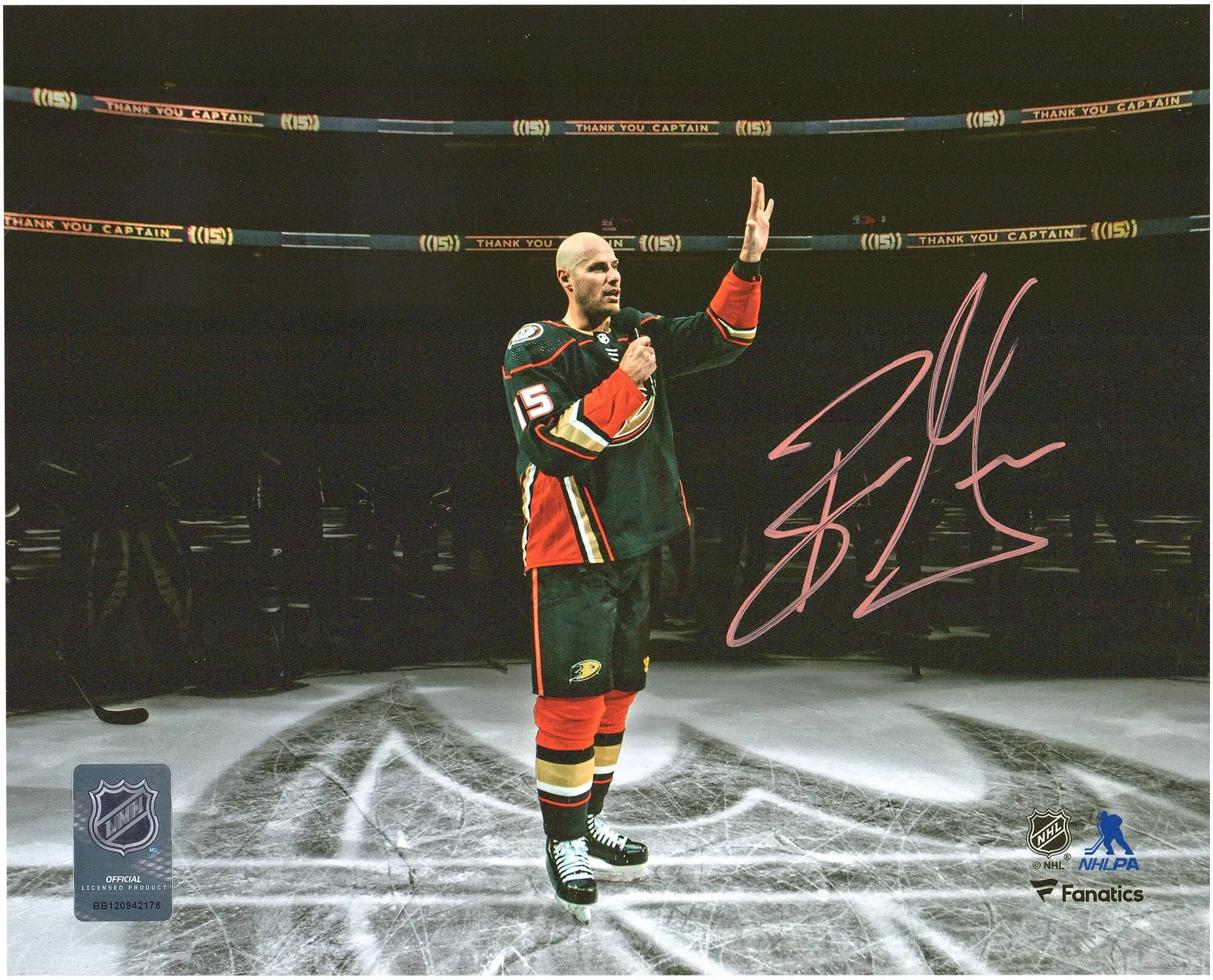 Ryan Getzlaf Anaheim Ducks Autographed 8" x 10" Final NHL Game Salute Photograph - Fanatics Authentic Certified