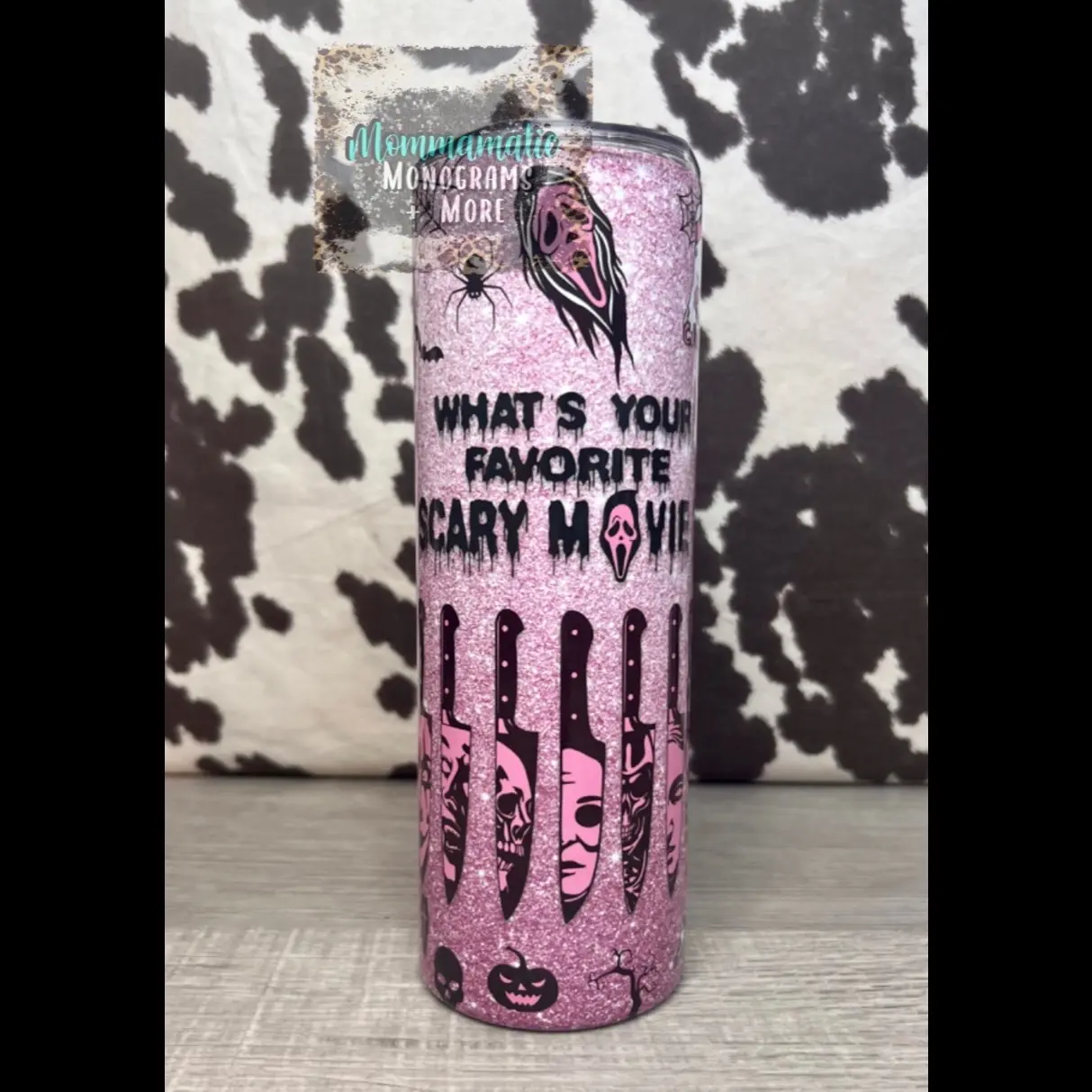 Glitter Ghostface Tumbler