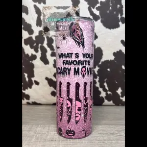 Glitter Ghostface Tumbler