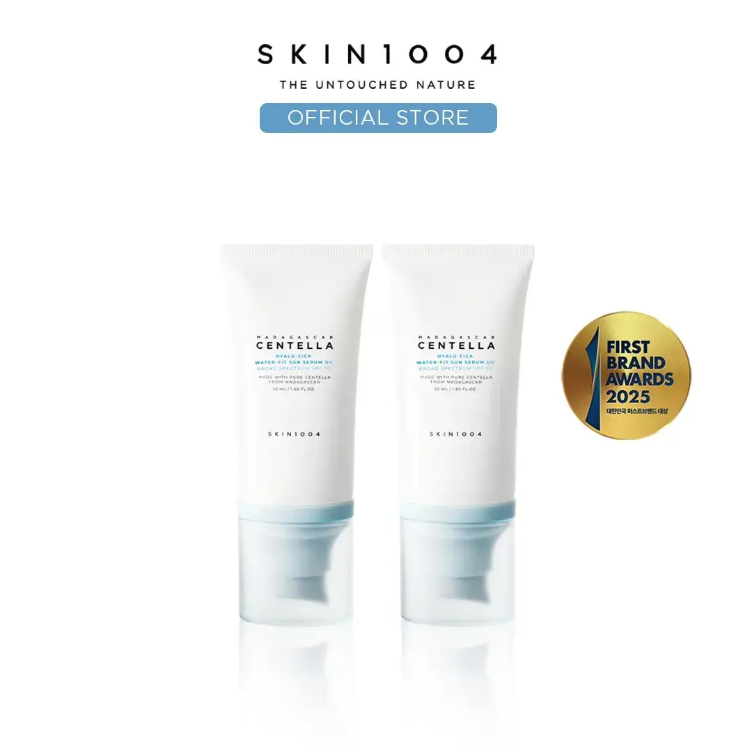 [SKIN1004 Official Shop] Hyalu-Cica Water-Fit Sun Serum UV 50ml (OTC) - Lightweight Sunscreen for Daily Use, Korean Sunscreen, Watery and Creamy Texture, Sunscreen for Sensitive Skin