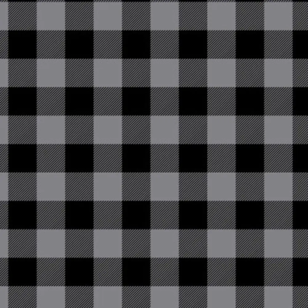 North of Ordinary Buffalo Plaid Charcoal Cotton Fabric