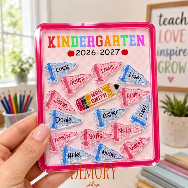 Personalized Teacher Shaker Magnet With Student Names, Back To School Gift, Classroom Decor, Teacher Magnet, Teacher Appreciation Gift