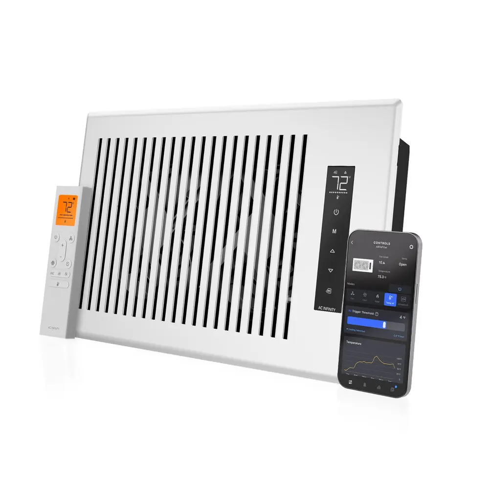 AIRTAP T6, Smart Register Booster Fan 6" x 12" White
