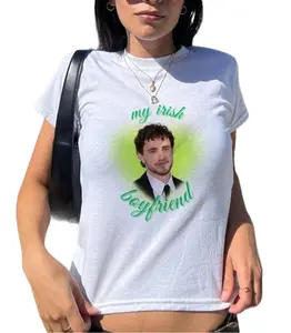 Baby Tee Paul Mescal My Irish Boyfriend Funny, Y2K Baby Tee, Summer Top, Irish Girl, Trendy Baby Tee For Women