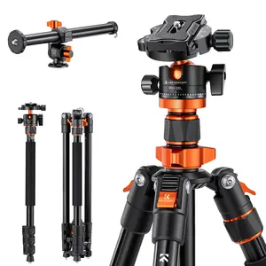 K&F CONCEPT 78 inch DSLR Camera Tripods with Magnesium Alloy Rotatable Multi-Angle Center Column,Load Capacity up to 22lbs/10kg K234A7+BH-28L+Extension Arm Kits