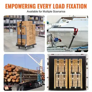 hand tools hurricane straps 4 Pack Ratchet Tie Down Straps 5208 lbs 1.6" x 8' Heavy Duty for Cargo