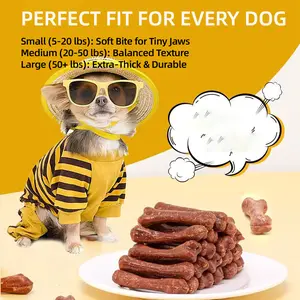 Dental Chews for Dogs, 35-40Counts, Vet-Recommended Mint-Flavored Treats for Medium Dogs 25-50 lbs, Bones Clean Teeth, Fight Bad Breath, and Removes Plaque and Tartar
