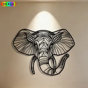 1pc Elephant Metal Wall Art, Intricate Elephant Statue Mural, Ideal Gift for New Year, Easter, Animal Decor Enthusiasts, Rust-Resistant Metal Wall Decor Wall Sculptures, Perfect for Living Room Wall & Garden Fence, Unique Home Decor
