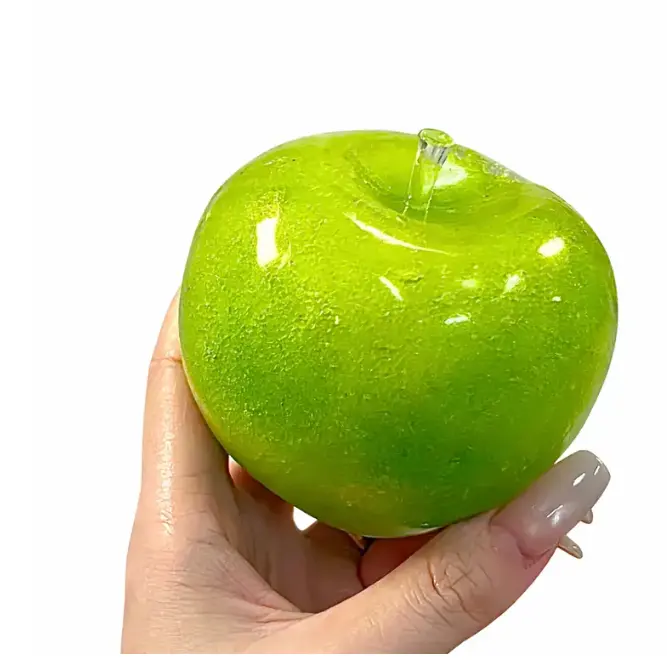 Green Apple Slushie Squish Toy Set, Crunchy Soft Moldable Non-Rebound Squeeze Fidgets for Adults & Kids, Sensory Stress & Anxiety Relief Toys, Perfect Birthday Party Favors