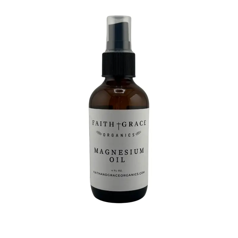 Magnesium Oil Spray, All natural in glass jar, Made in USA Body Care Calming