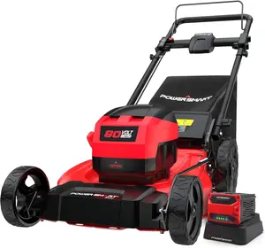 PowerSmart (PS76821) 80V MAX 21" Cordless Lawn Mower, 3-in-1 Brushless Electric Lawn Mower  ,Springtok