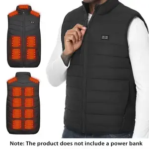 17HeatedVestZonesElectricHeatedJackets,MenWomenSportswearHeatedCoatGrapheneHeatCoatUSBHeatingJacketForCampingElectricHeatingVest