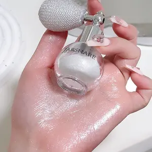 Farshare Highlight Spray Glitter Powder Spray, Lockbone Clothes Hair Brightening, Music Festival Party Use, Shiny Sparkle Makeup