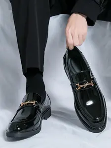 Men's Business Formal Slip on Dress Shoes, Classic Fashionable Loafers for Work Office, Male All-match Commuter Shoes for Daily Wear, Business Style Shoes