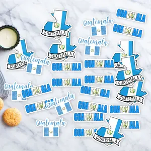 Stickers Pack 20 Pcs Guatemala Guitar Colorful Water  Laptop Skateboard Luggage Bumper Bike Vinyl Car Bottle Waterproof Aesthetic