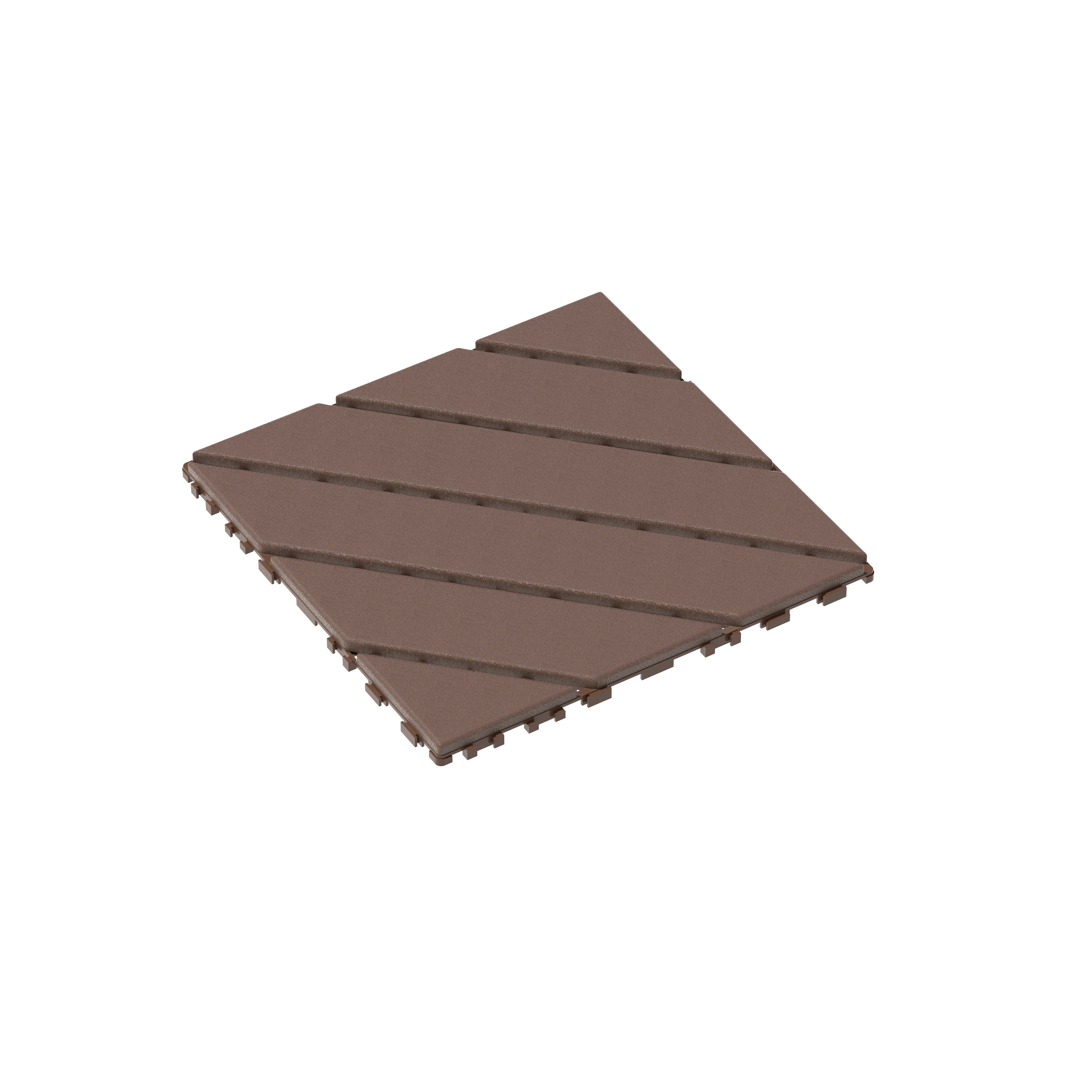 44 Pack Brown Plastic Paving Tiles – 12"x12" Squares. Water Shedding & All Climate Use. Suitable for Patio, Pool Edge, Porch or Backyard. Hassle-Free DIY Press-Together Install