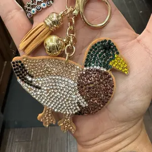 Mallard Duck Rhinestone Bag Charms / Keychains Unique Design for Everyday Use