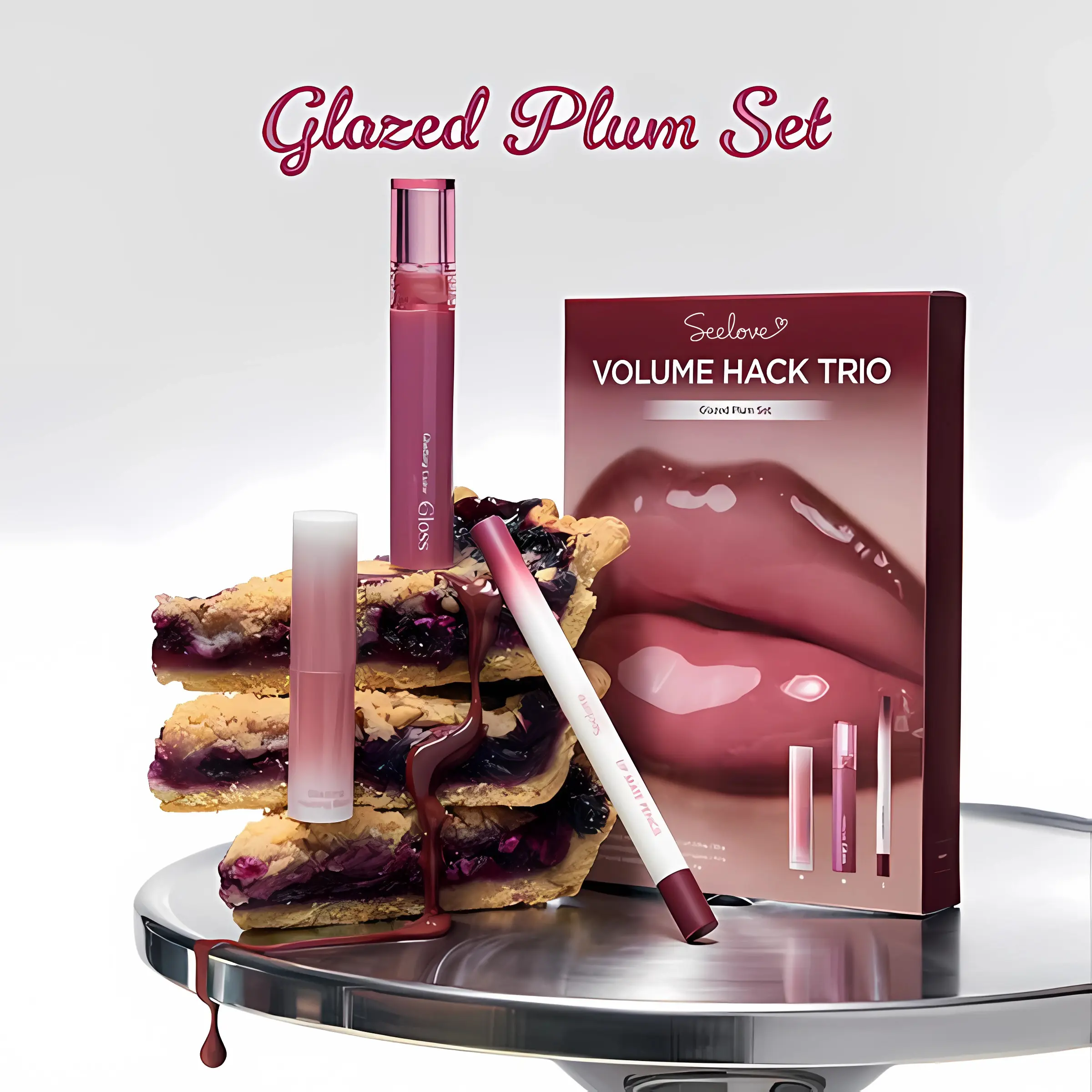 GLAZED PLUM SET