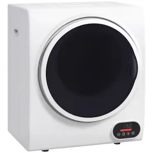 Portable Compact Laundry Dryer, 1.5 Cu.Ft 850W, 9 Lbs Wet Clothes Capacity, 4 Drying Modes, Intelligent Auto Dry, LCD Display, Stainless Steel 2-Way Rotation Drum, Safety Stop Door, Wall Mount Bracket for Apartment, Dorm, RV
