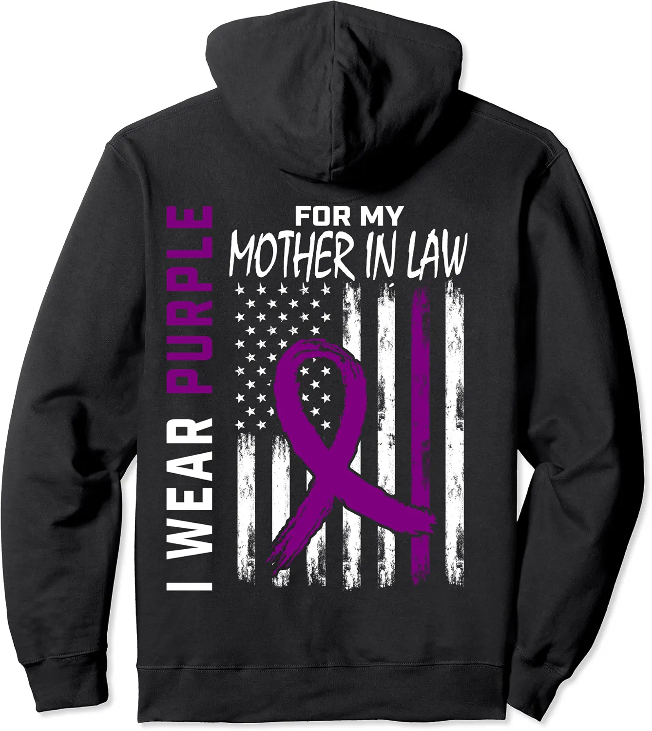 I Wear Purple For My Mother In Law Epilepsy Awareness Flag Pullover Hoodie - Diegoort Shop 98B09S8FR5LY