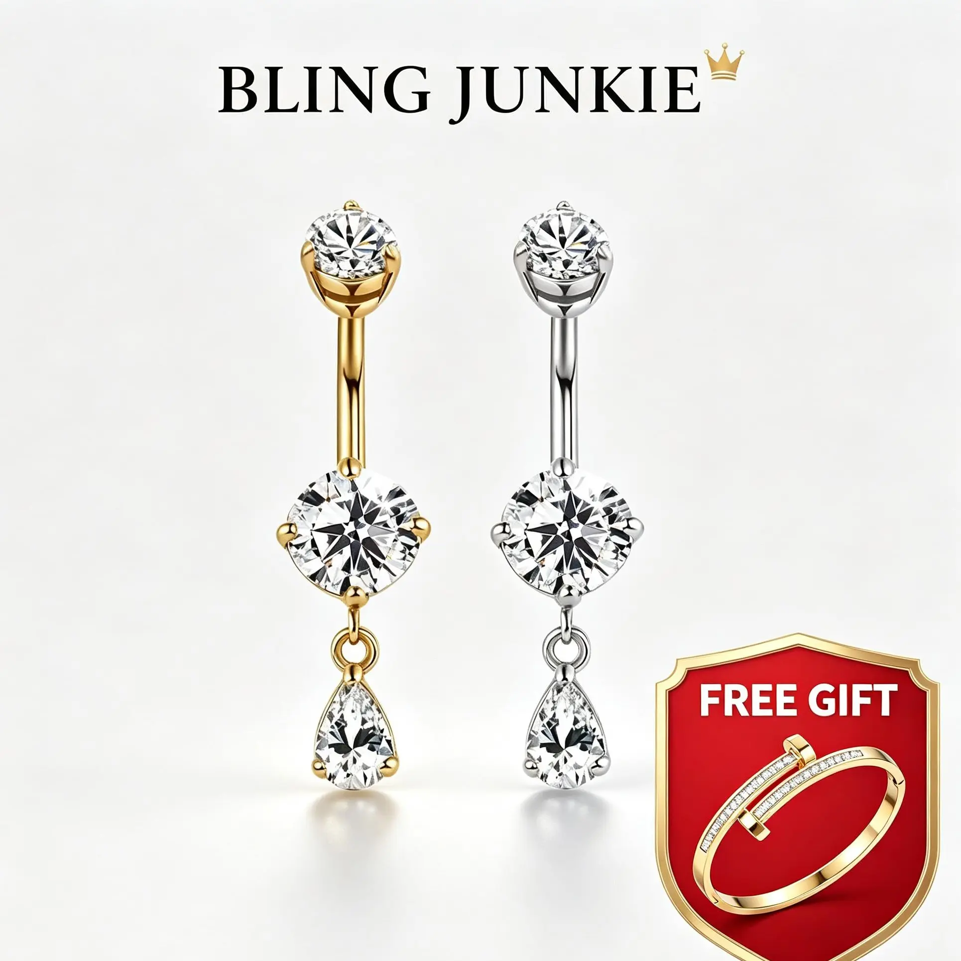 14G internal thread abdominal piercing, cute matte stainless steel women's jewelry, sparkling CZ gemstone waterproof, women's accessories, cute piercing jewelry, piercing supplies, elegant women's design.