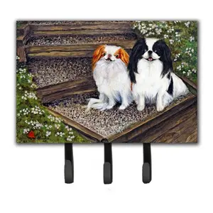 212 MAIN Japanese Chin Daddy's Girl Durable Metal Wall-Mounted Organizer - Multi-Functional Metallic Key Hook, Vertical Key Holder, Wall Hung Accessory for Leashes, Home Decor Storage Solution, Vertical Wall Mount Key Hooks