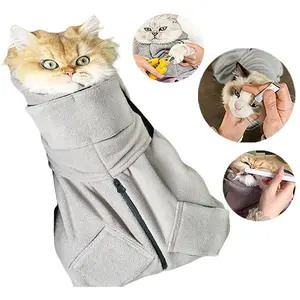 Cat Grooming Wrap Multi-Use for Medicine Nail Clipping Teeth Brushing Ear Cleaning Eye Drops Versatile Tool for Comprehensive Grooming Breathable Pet Blanket