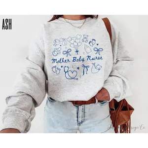 Cotton Fabric Mother Baby Nurse T-Shirt or Sweatshirt for Nicu Nurse - Unisex , Available in Multiple Colors, Gift for Nicu Nurse tee shirt hoodie