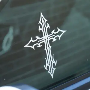 Gothic Cross Car Sticker Vinyl Decal