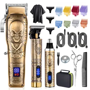 Vsmooth Hair Clipper for Men Zero Gapped Nose Hair Trimmer Set Professional Barber Clippers for Haircut Cordless Beard Trimmer, Rechargeable Clippers Set for Hair Cutting