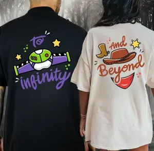 To infinity and Beyond T-shirt, Funny Couple Matching Shirt, Couple Ideas Shirt Sweatshirt Hoodie Cotton Fabric