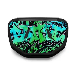 Battle Iridescent Graffiti Chrome Football Back Plate for Adults High Impact Foam Curved Design Universal Fit with Hardware Included