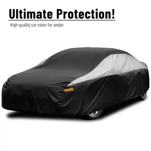 Universal Waterproof Car Cover Sedan SUV, Outdoor All Weather Protection, Dustproof, UV Resistant, No Scratch Auto Cover