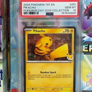 PSA 10 GEM MT Pikachu Pokémon Day 2026 Collection TEF #051 Graded with butt swi