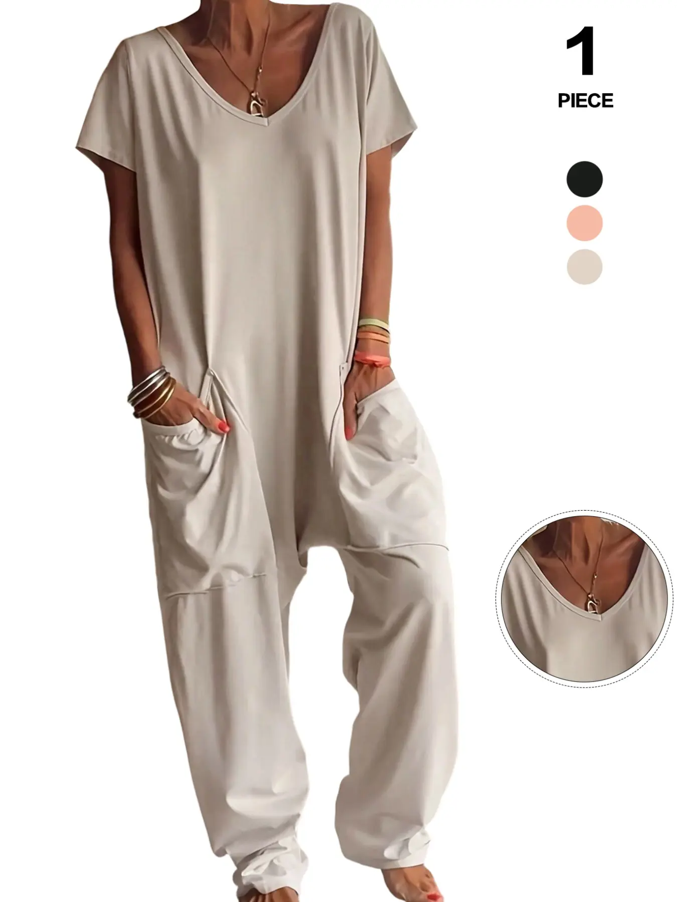Women's Workwear Jumpsuit Casual Comfy Overalls Casual Home Wear, Comfortable Fitted One-Piece Pants, All Seasons Fashion, Plain Pattern, Minimalist, Basic, Womenswear, Garment