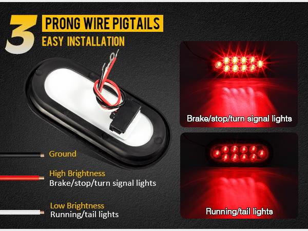 Partsam 6 Inch Oval Led Trailer Tail Light Red Grommet and Plug Waterproof for Trailer RV Trucks 10Pcs Partsam 6 Inch Oval Led Trailer Tail Light Red Grommet and Plug Waterproof for Trailer RV Trucks 10Pcs