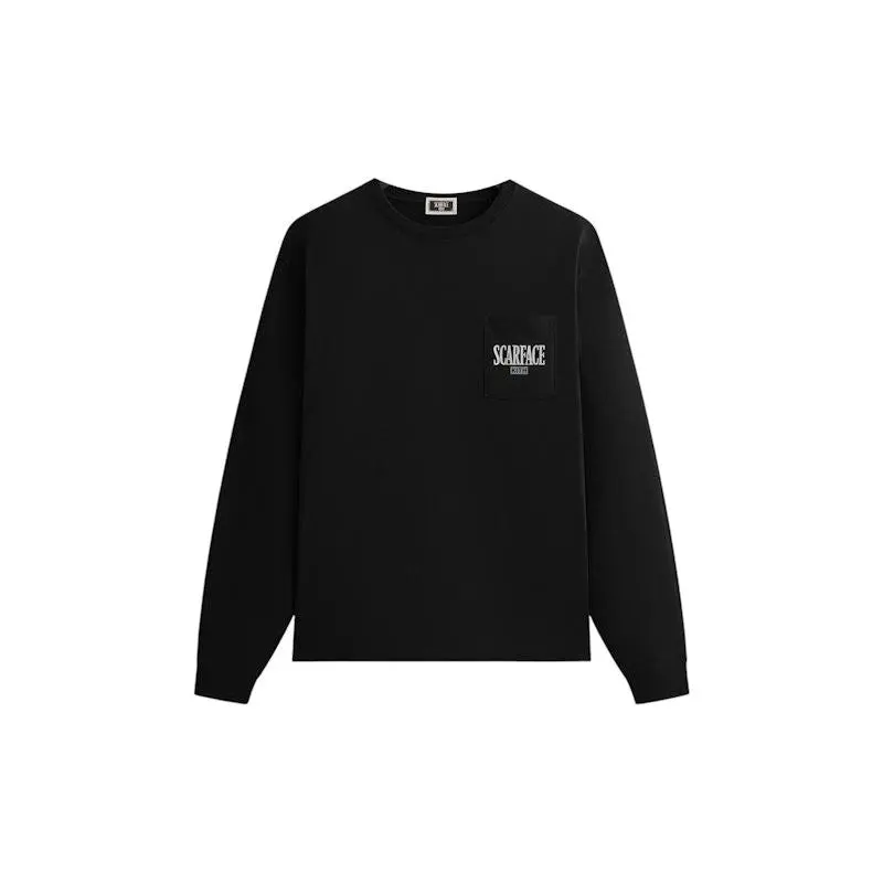 Kith x Scarface Tony Vintage Long Sleeve Pocket Tee Black (men) by