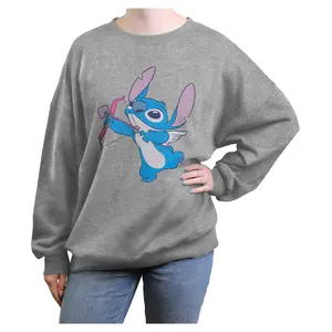 Junior's Lilo & Stitch Cupid Love Sweatshirt