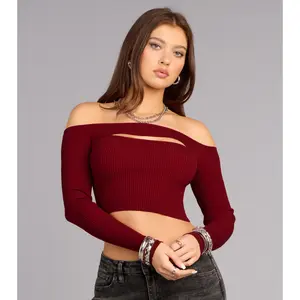 After Hours Attitude Cutout Off-The-Shoulder Top