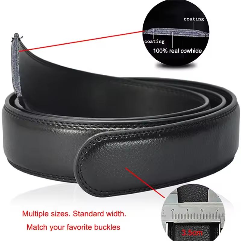 Men's belt automatic buckle leather men's high-quality leather belt jeans casual fashion versatile