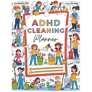 ADHD Cleaning Planner for Adults,Undated Daily Weekly Monthly Yearly Cleaning Schedule and Checklist Organizer with Chore Chart,Notebook ADHD for Neurodivergent Adults
