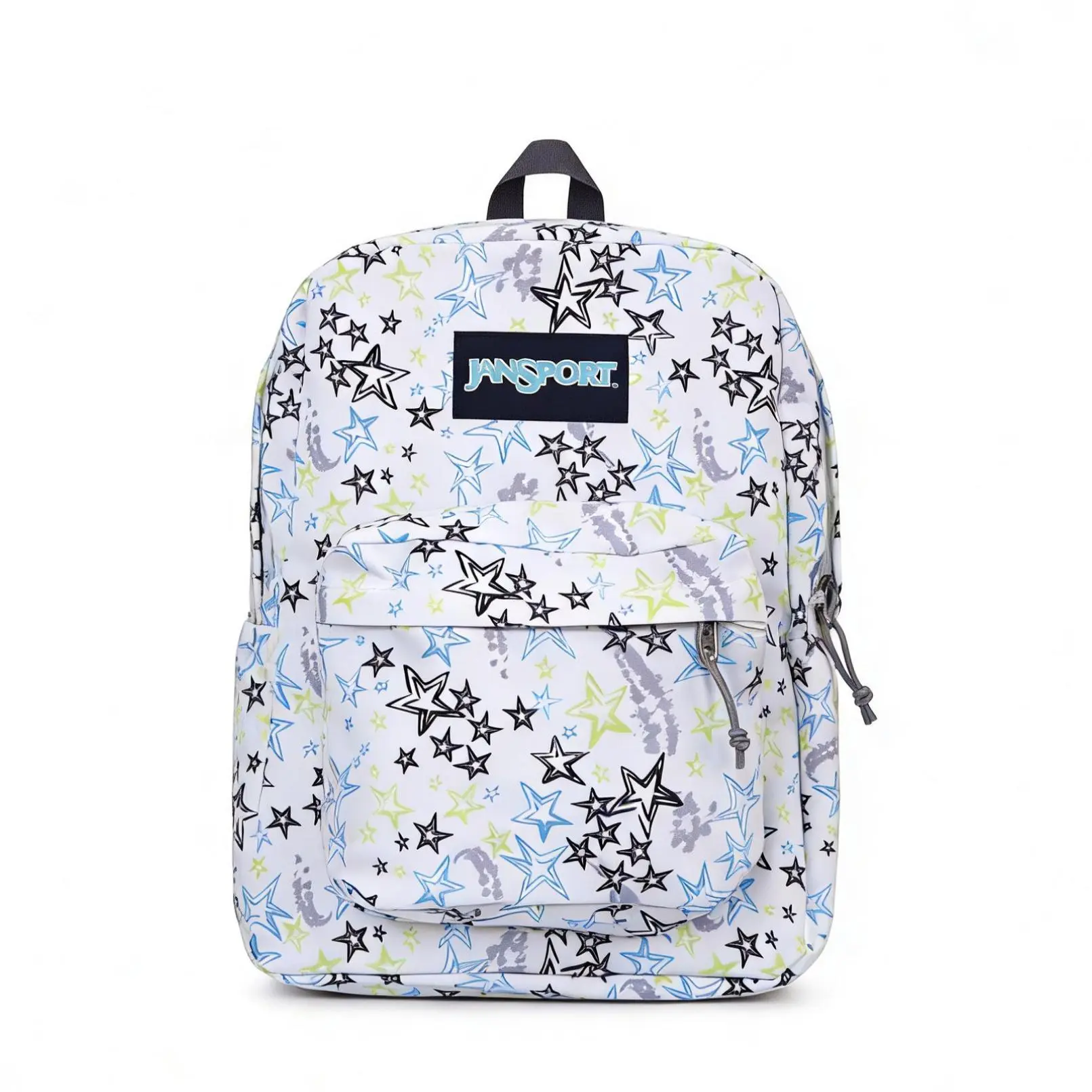 2026 JanSport Cool Student Backpack - Large Capacity College Daypack with Vintage Suede Bottom, Letter Patches, Adjustable Padded Straps for Teens
