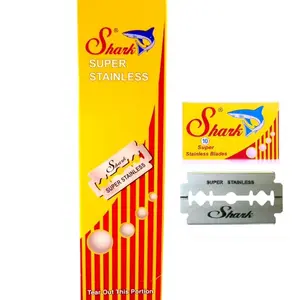 200 Pack Shark Super Stainless Double Edge 2 sided Safety Razor beard wet shaving Barber Blades