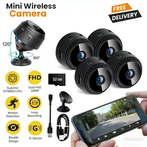 4K Ultra HD Mini WiFi Surveillance Camera, Strong Magnetic Installation,1.5H Battery & USB Power Supply, 32G Memory Card, Smart AI Motion Detection APP