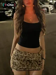 Women's Leopard Print Skirt, Leopard Printed Skirt, Fashion Casual Short Skirt for Daily Outdoor Wear, Ladies Bottoms for Summer